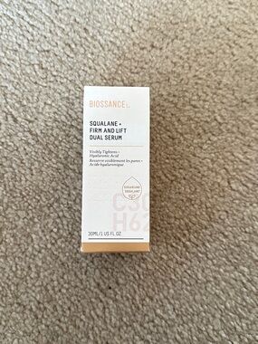 New! Biossance Squalane + Firm and Lift Dual Serum